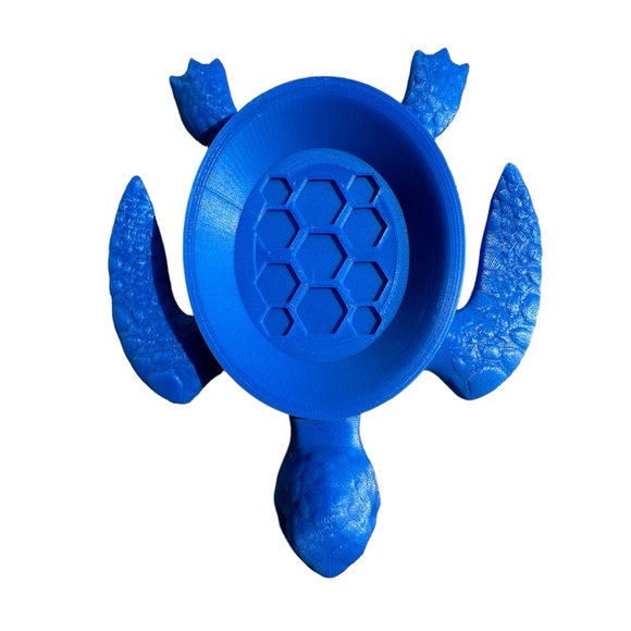 Two Piece Blue Turtle Soap Dish - Picture 2 of 5